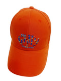 Casquette orange motif wax