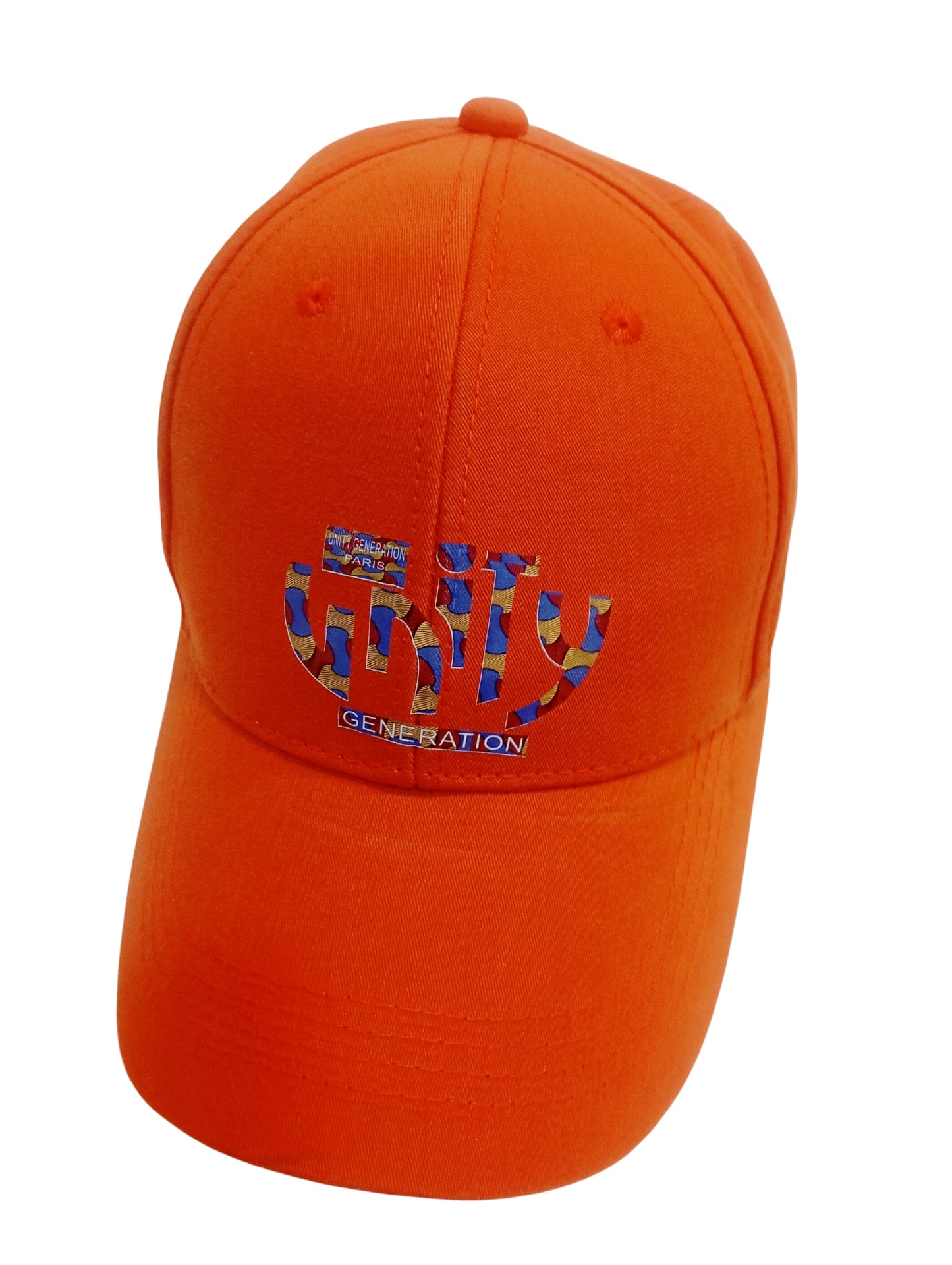 Casquette orange motif wax