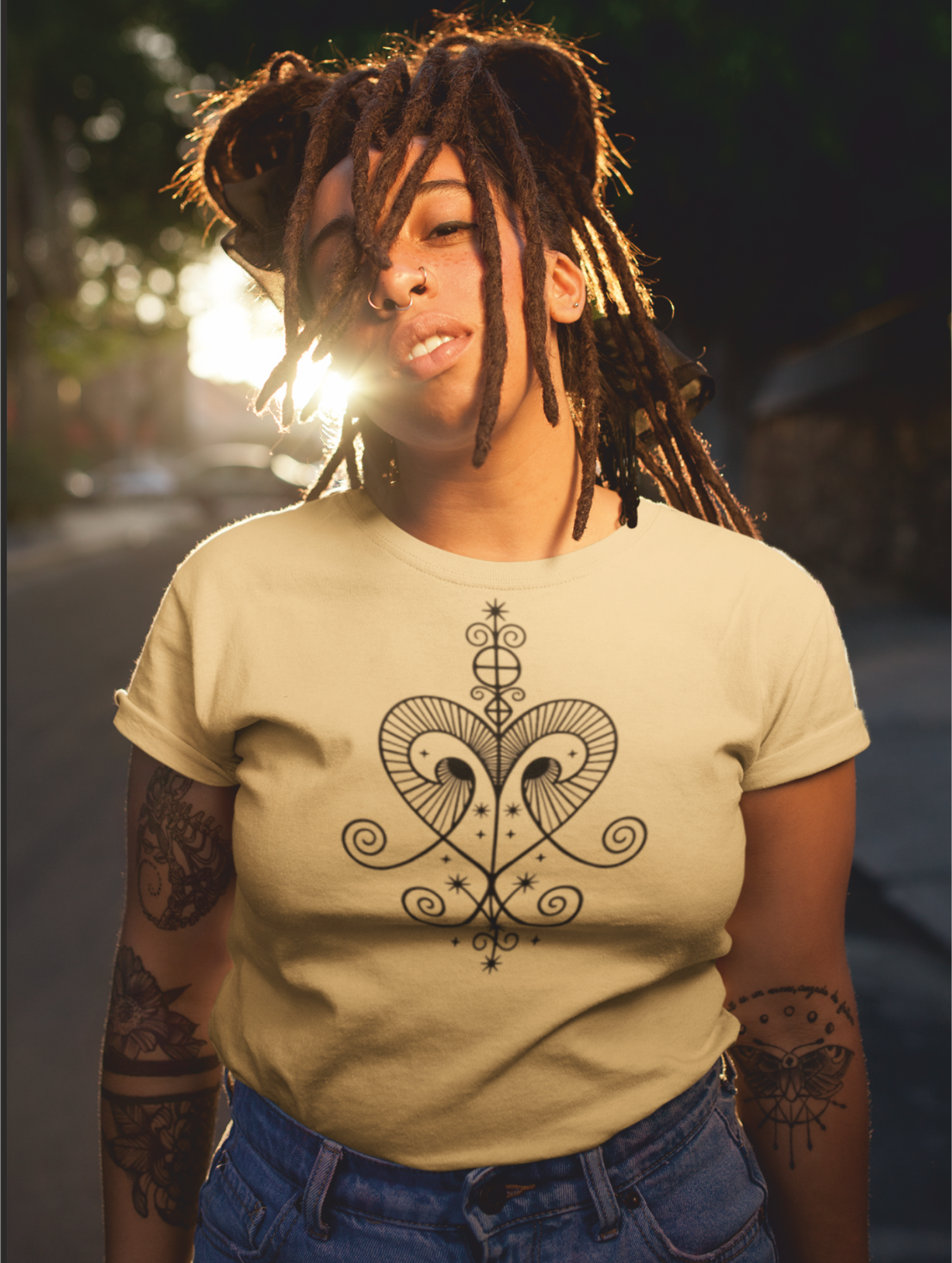 T-shirt blanc col rond 100% VV
