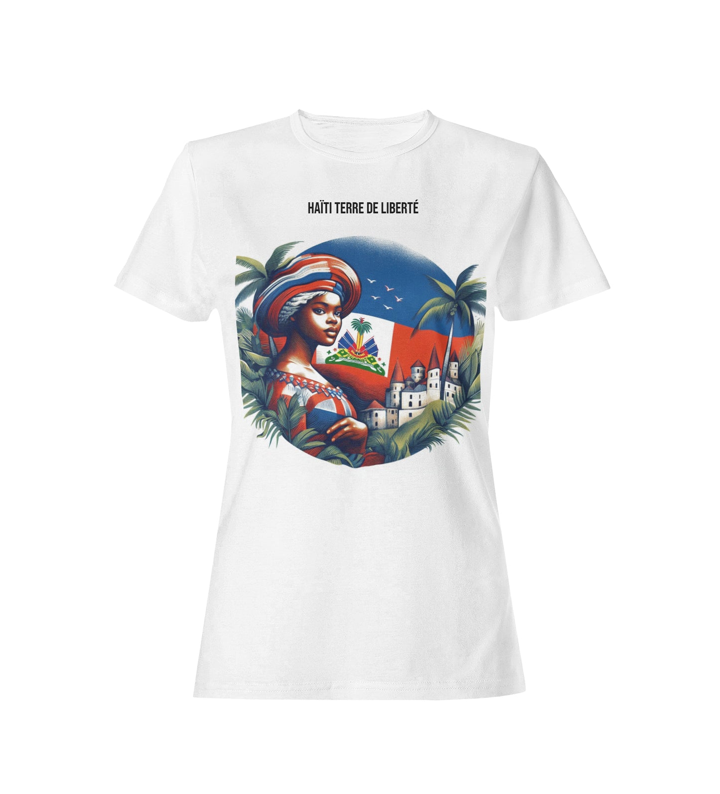 T-shirt blanc col rond 100% VV