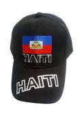 Casquette noire Haïti - Drapeau brodé