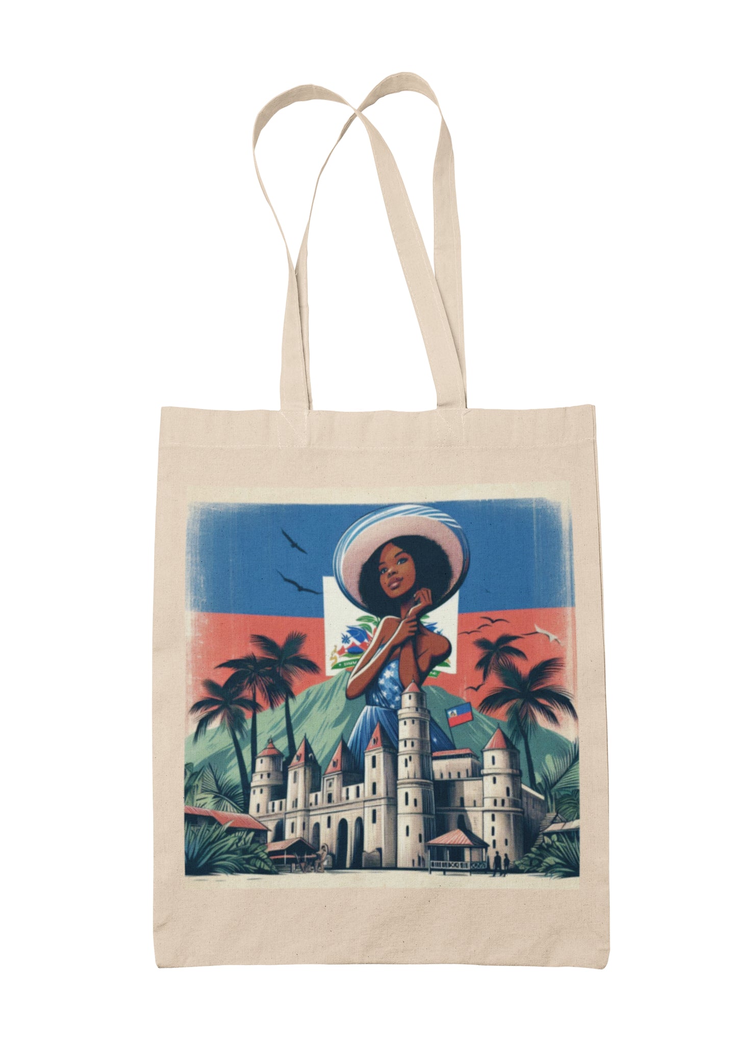 Tote bag shopping bag sac en toile Haïti - Women Queen